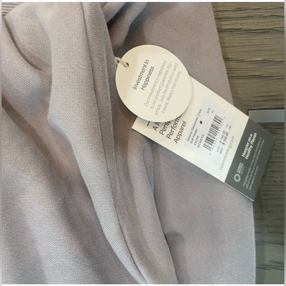 New Vuori Sedona Weekend Crewneck Sweatshirt In Pewter XL - Picture 5 of 6